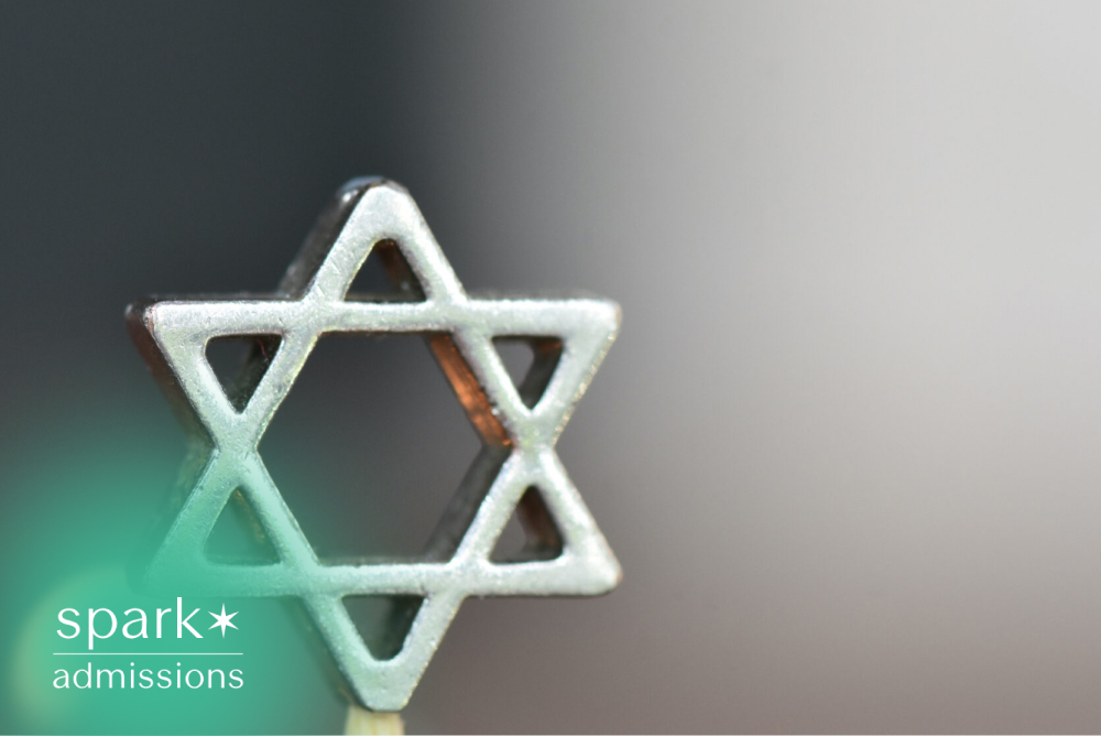 Close-up of the Star of David symbol representing the Jewish faith