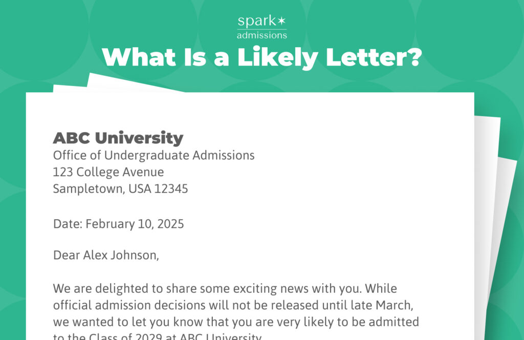 A likely letter from ABC University addressed to a student named Alex Johnson