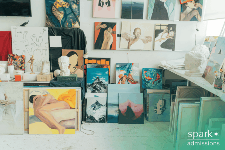 Collection of paintings and canvas art for portfolio admissions