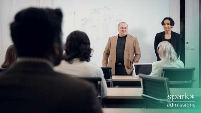 Portrait of a senior businessman giving a presentation to his colleague at office