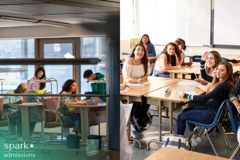 Students from private and public high schools side by side